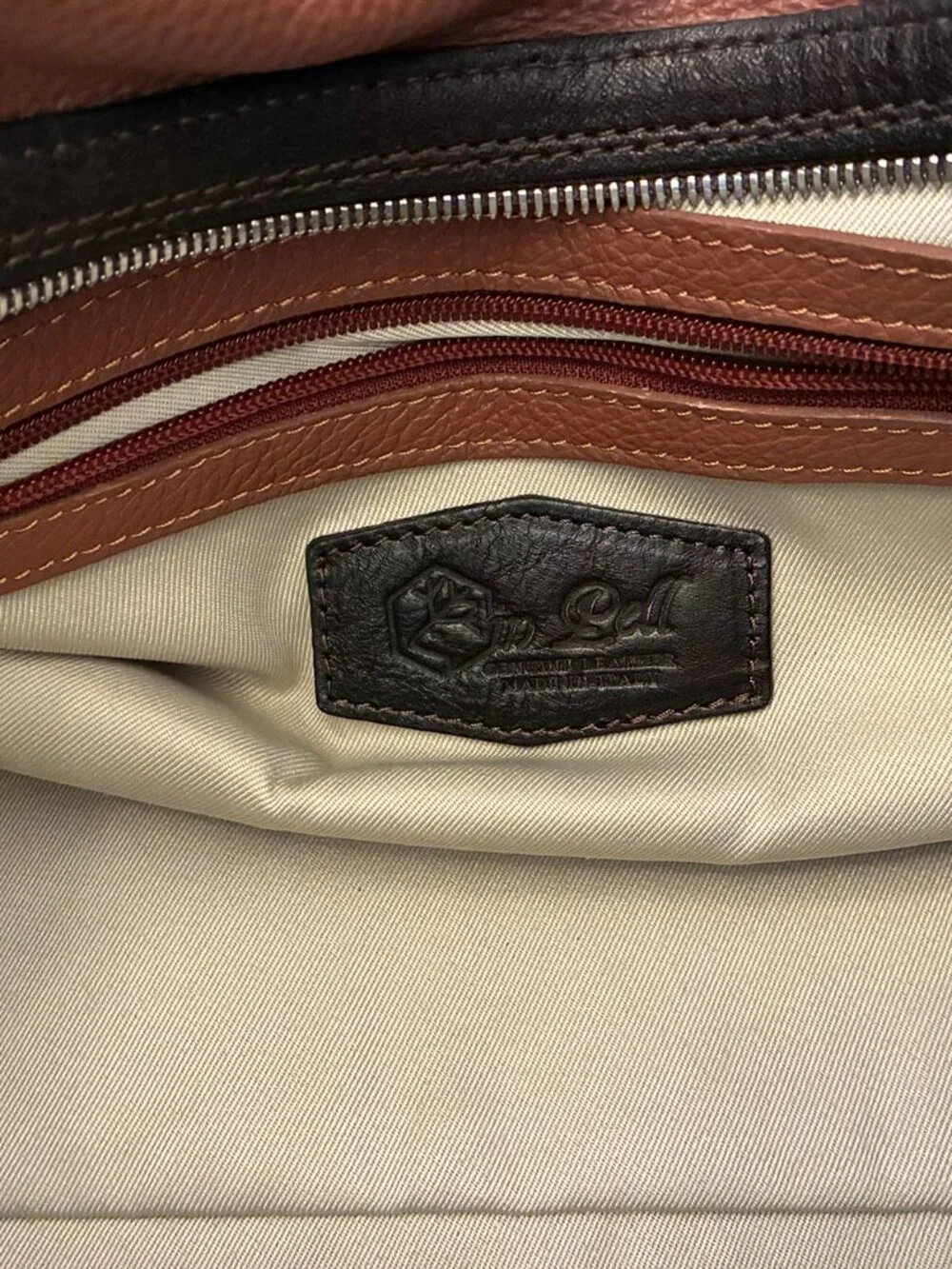 Valentina / Pelle Leather Duffle Bag, Made in Italy